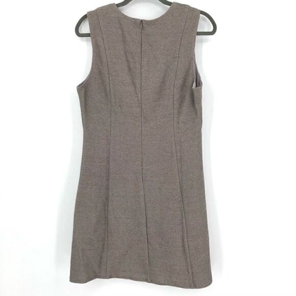 Kenneth Cole Raffia Textured A-Line Dress Women Large Taupe NWT Office Business - Picture 2 of 7